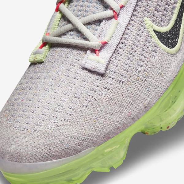 Women's Nike Air VaporMax 2021 FK Sneakers Light Beige / Light Green / Black | NK405DOV