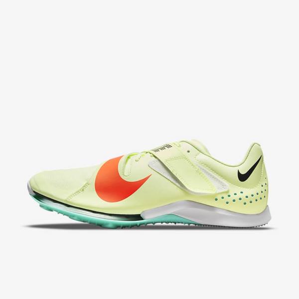 Women\'s Nike Air Zoom LJ Elite Athletics Jumping Spikes Running Shoes Turquoise / Orange | NK924TRZ