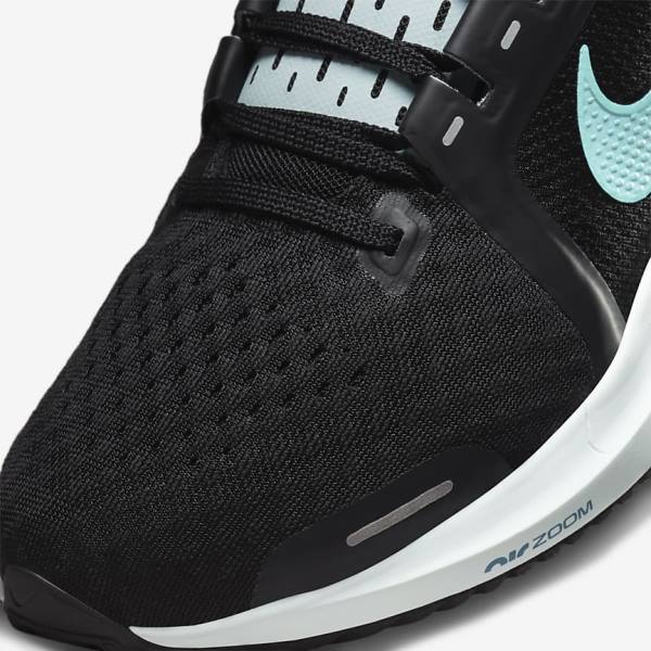 Women's Nike Air Zoom Vomero 16 Road Running Shoes Black / Light Turquoise / Green | NK153RYL