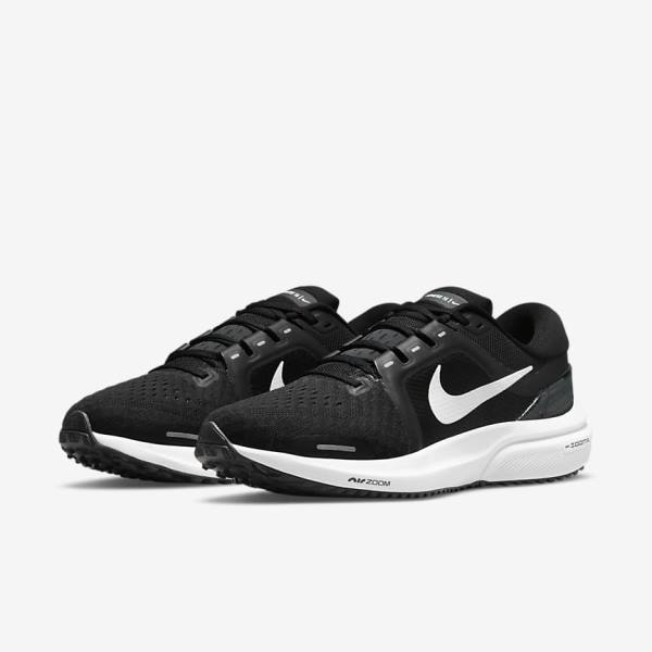 Women's Nike Air Zoom Vomero 16 Road Running Shoes Black / Dark Grey / White | NK423XYA