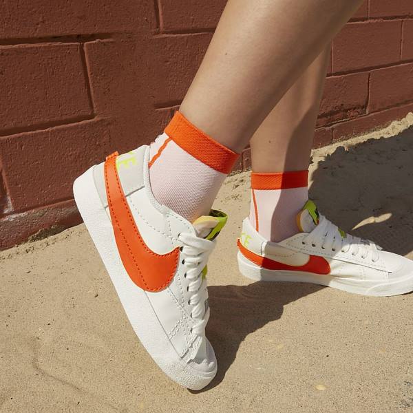 Women's Nike Blazer Low 77 Jumbo Sneakers Green / Orange | NK385BCD