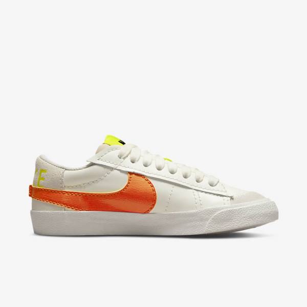 Women's Nike Blazer Low 77 Jumbo Sneakers Green / Orange | NK385BCD