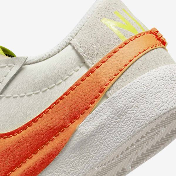 Women's Nike Blazer Low 77 Jumbo Sneakers Green / Orange | NK385BCD