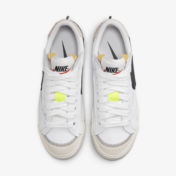 Women's Nike Blazer Low 77 Jumbo Sneakers White / Black | NK457SIL