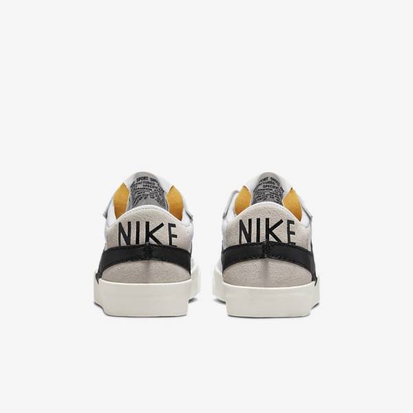 Women's Nike Blazer Low 77 Jumbo Sneakers White / Black | NK457SIL