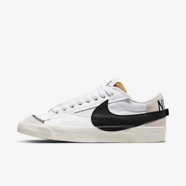 Women\'s Nike Blazer Low 77 Jumbo Sneakers White / Black | NK457SIL