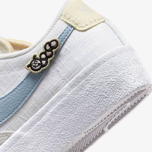 Women's Nike Blazer Low Platform Next Nature Sneakers White / Pink / White / Blue | NK361SCK