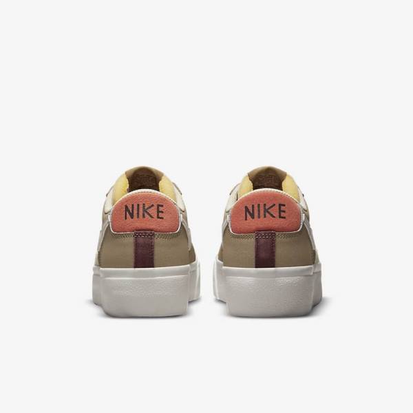 Women's Nike Blazer Low Platform SP Sneakers Khaki / Light Beige | NK641MSV