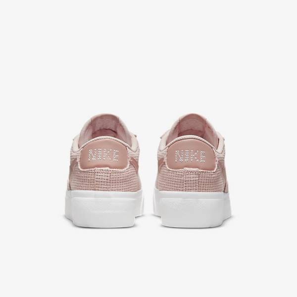 Women's Nike Blazer Low Platform Sneakers Pink / White / Pink / Rose | NK214OWM