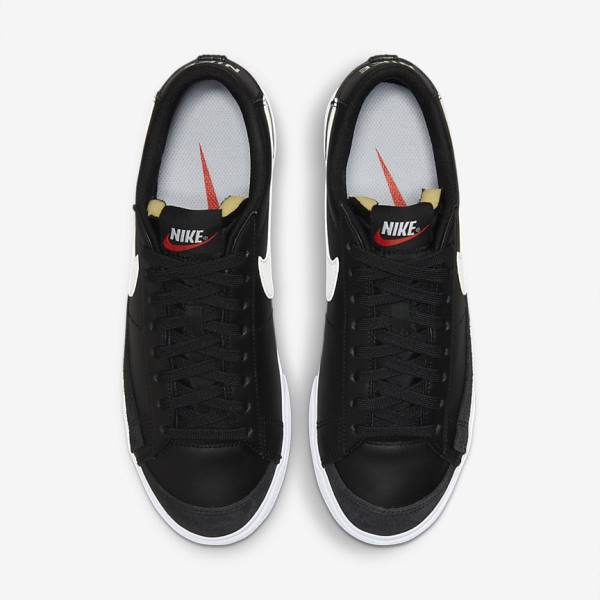 Women's Nike Blazer Low Platform Sneakers Black | NK264GMK