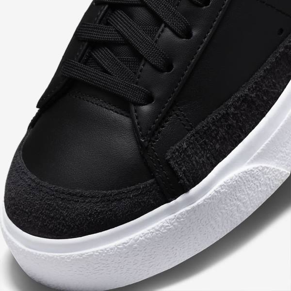 Women's Nike Blazer Low Platform Sneakers Black | NK264GMK