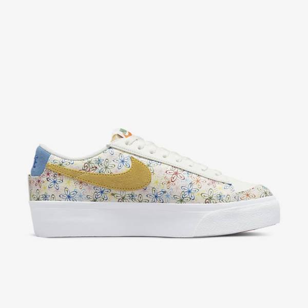 Women's Nike Blazer Low Platform Sneakers Royal / Blue | NK813MAX