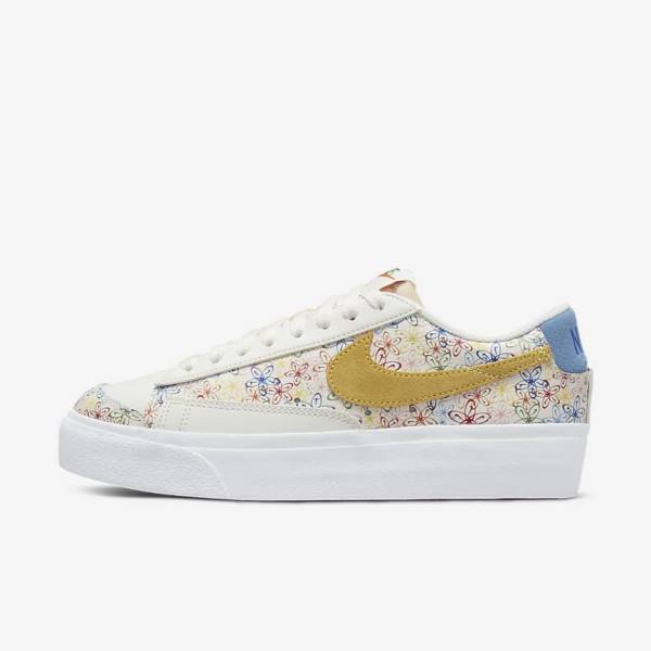 Women\'s Nike Blazer Low Platform Sneakers Royal / Blue | NK813MAX