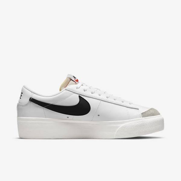 Women's Nike Blazer Low Platform Sneakers White | NK892RXE