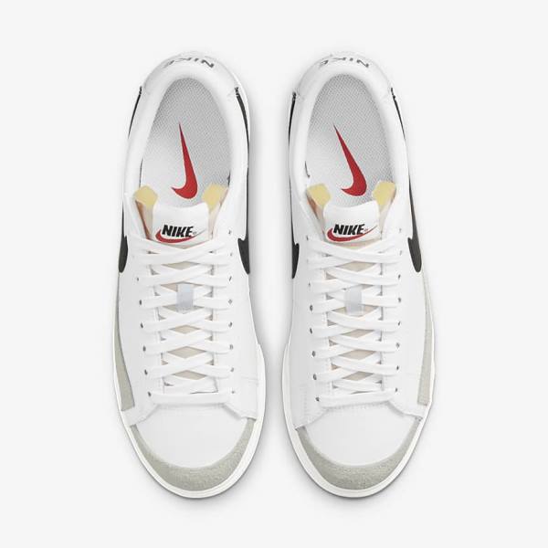 Women's Nike Blazer Low Platform Sneakers White | NK892RXE