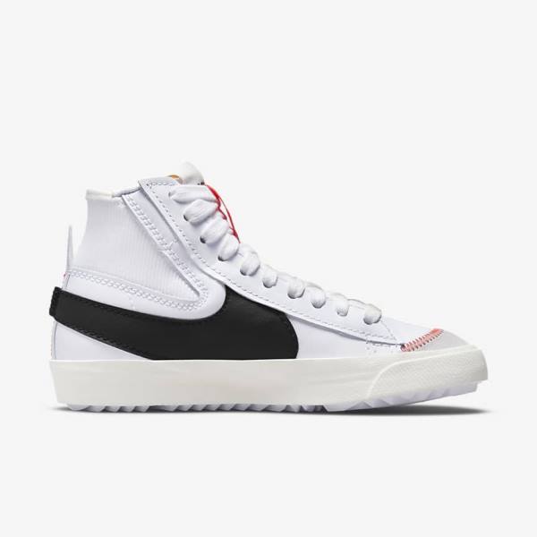 Women's Nike Blazer Mid 77 Jumbo Sneakers White / Black | NK401CIF