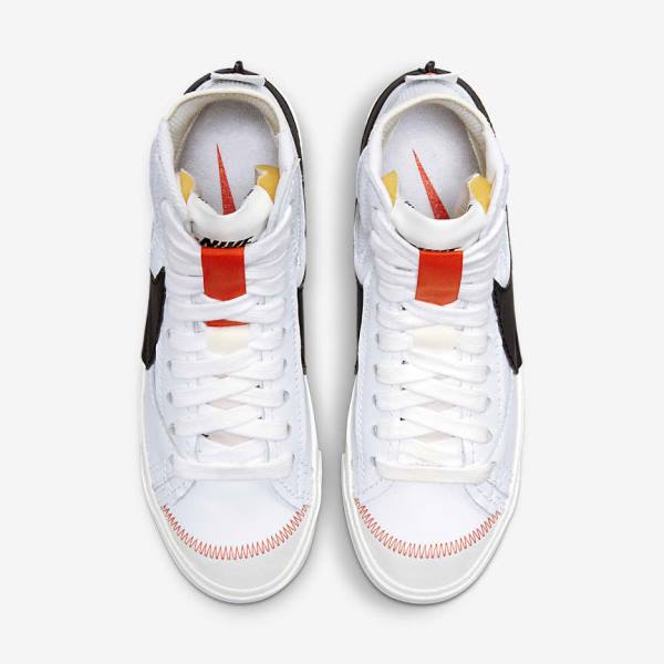 Women's Nike Blazer Mid 77 Jumbo Sneakers White / Black | NK401CIF