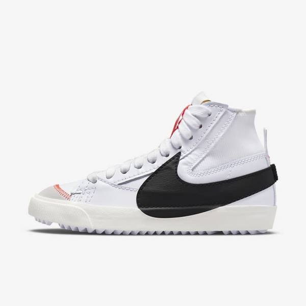 Women\'s Nike Blazer Mid 77 Jumbo Sneakers White / Black | NK401CIF