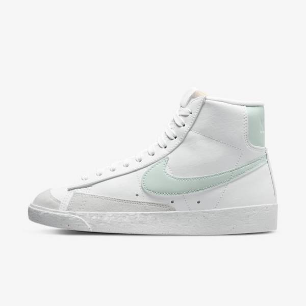 Women\'s Nike Blazer Mid 77 Next Nature Sneakers White / Green | NK360UPN