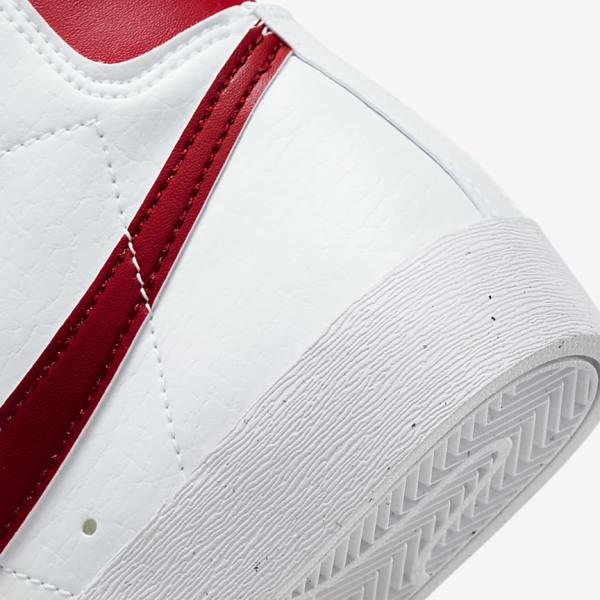 Women's Nike Blazer Mid 77 Next Nature Sneakers White / Black / Red | NK607ABQ