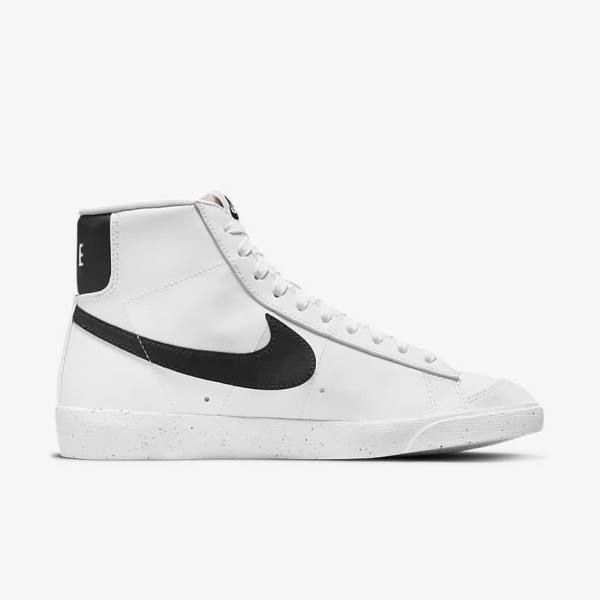 Women's Nike Blazer Mid 77 Next Nature Sneakers White / Black | NK867YRM