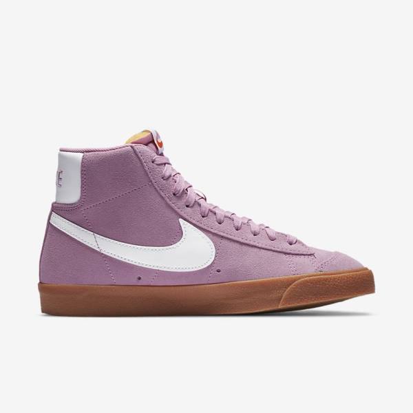 Women's Nike Blazer Mid 77 Sneakers Pink / Brown / Orange / White | NK643PVE