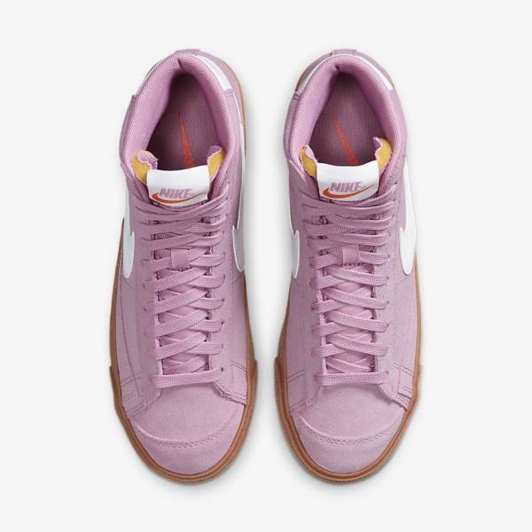 Women's Nike Blazer Mid 77 Sneakers Pink / Brown / Orange / White | NK643PVE