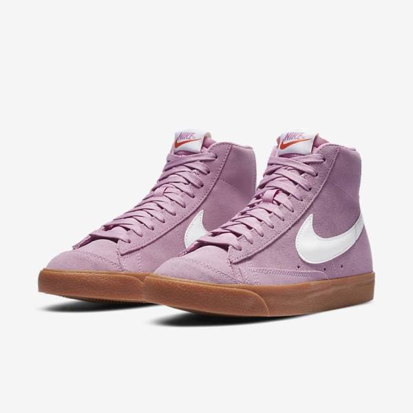 Women's Nike Blazer Mid 77 Sneakers Pink / Brown / Orange / White | NK643PVE