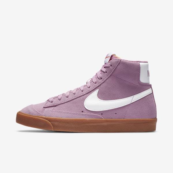 Women\'s Nike Blazer Mid 77 Sneakers Pink / Brown / Orange / White | NK643PVE