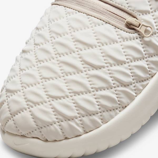 Women's Nike Burrow SE Slipper Sneakers Light Brown / White / Grey | NK286AJZ