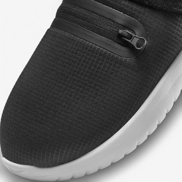 Women's Nike Burrow Slipper Sneakers Black / White | NK065BZC