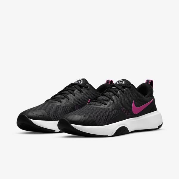 Women's Nike City Rep TR Training Shoes Black / Purple / Pink | NK134QUE