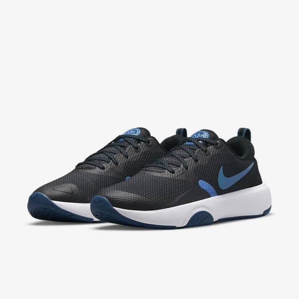 Women's Nike City Rep TR Training Shoes Black / Blue / White | NK475MTJ