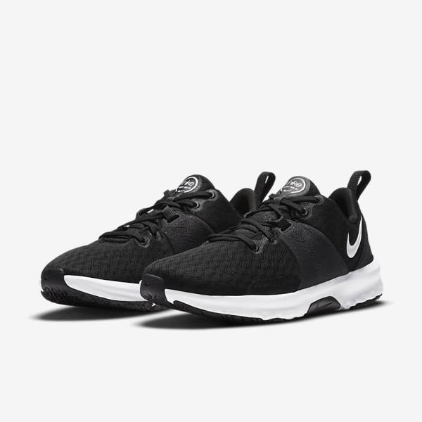 Women's Nike City Trainer 3 Training Shoes Black / Dark Grey / White | NK407NLK