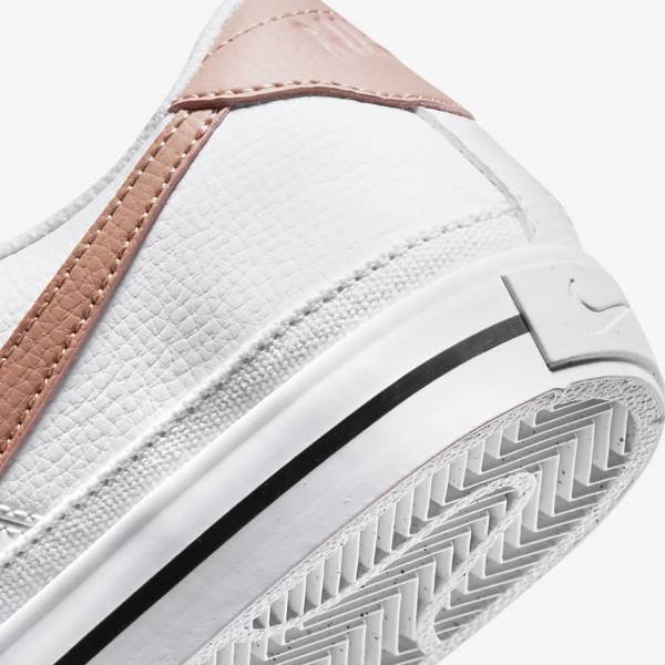 Women's Nike Court Legacy Next Nature Sneakers White / Orange / Black / Rose | NK468QRI