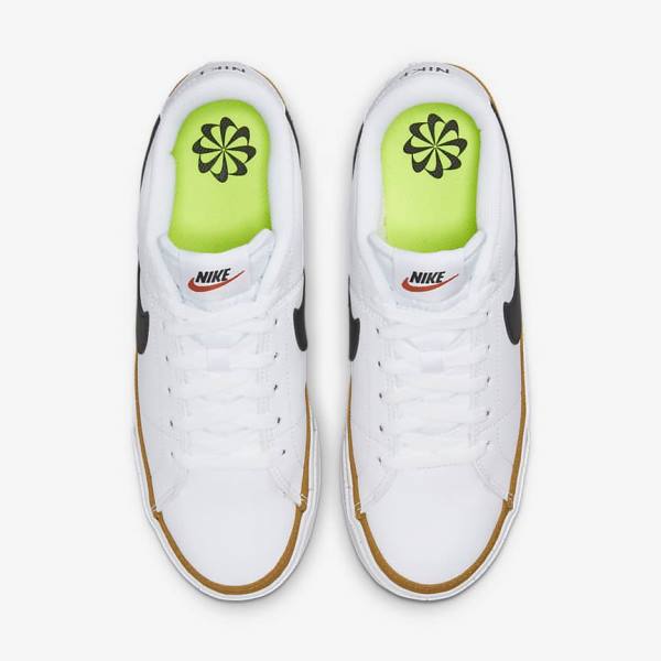 Women's Nike Court Legacy Next Nature Sneakers White / Orange / Black | NK736EGP