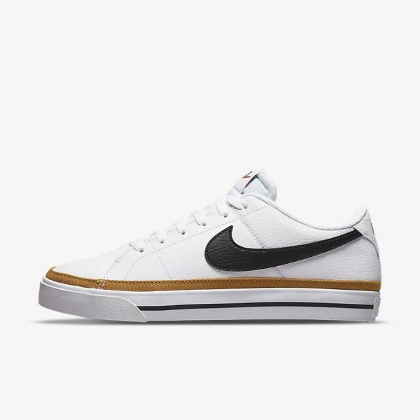 Women\'s Nike Court Legacy Next Nature Sneakers White / Orange / Black | NK736EGP