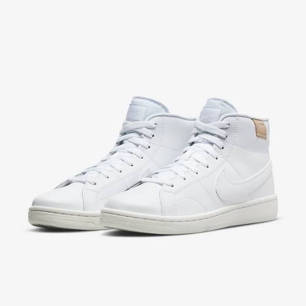 Women's Nike Court Royale 2 Mid Sneakers White | NK463QSK