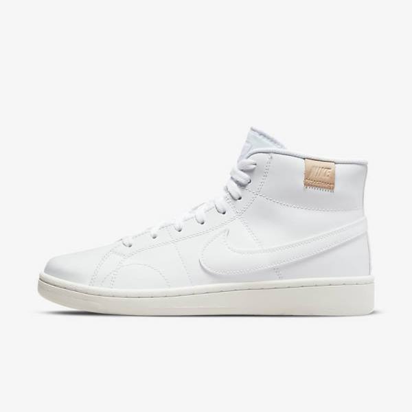 Women\'s Nike Court Royale 2 Mid Sneakers White | NK463QSK