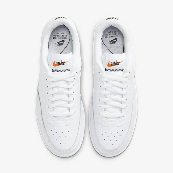 Women's Nike Court Vintage Premium Sneakers White / Orange / Black | NK194PVB