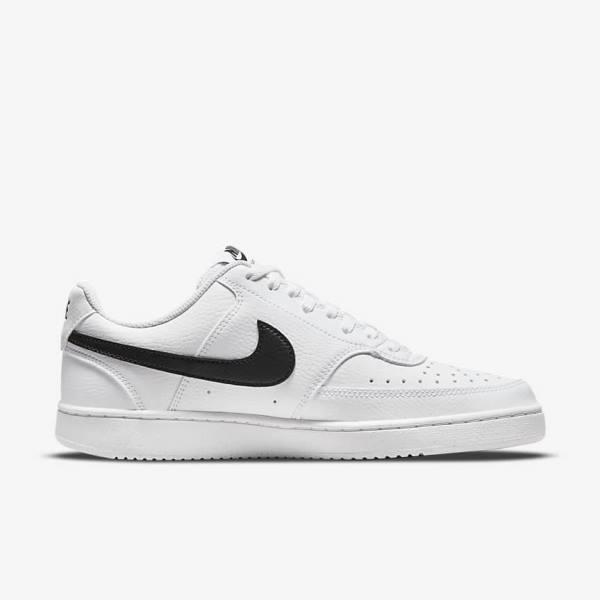 Women's Nike Court Vision Low Next Nature Sneakers White / Black | NK294ETN