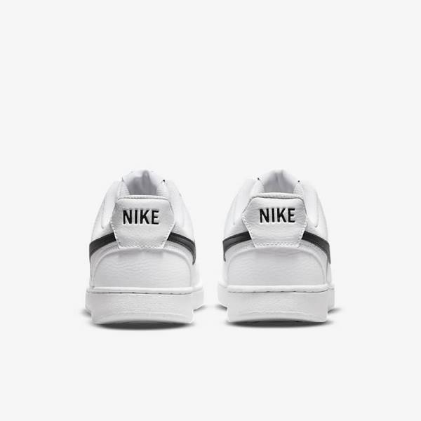 Women's Nike Court Vision Low Next Nature Sneakers White / Black | NK294ETN