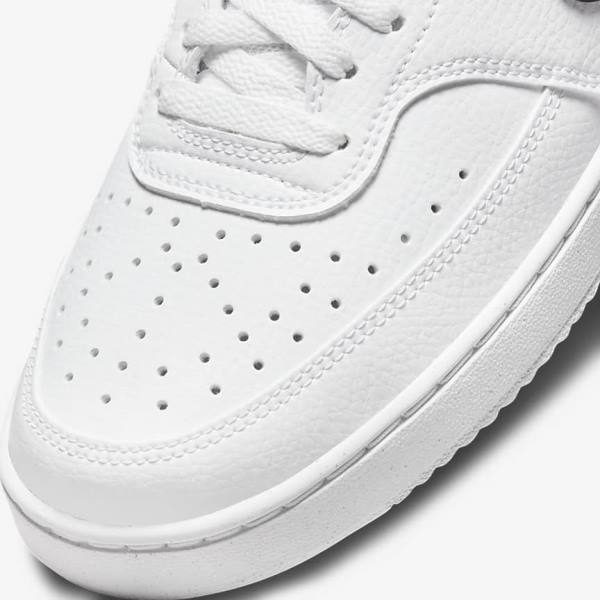 Women's Nike Court Vision Low Next Nature Sneakers White / Black | NK294ETN