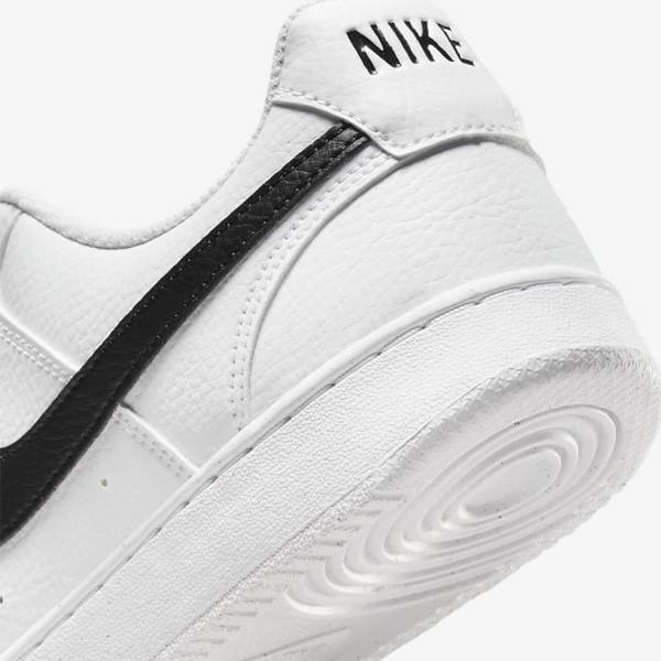 Women's Nike Court Vision Low Next Nature Sneakers White / Black | NK294ETN