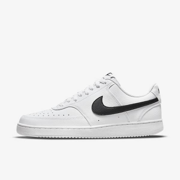 Women\'s Nike Court Vision Low Next Nature Sneakers White / Black | NK294ETN