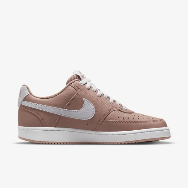 Women's Nike Court Vision Low Next Nature Sneakers Rose / Black / White | NK892JGH