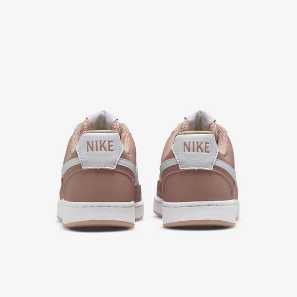 Women's Nike Court Vision Low Next Nature Sneakers Rose / Black / White | NK892JGH