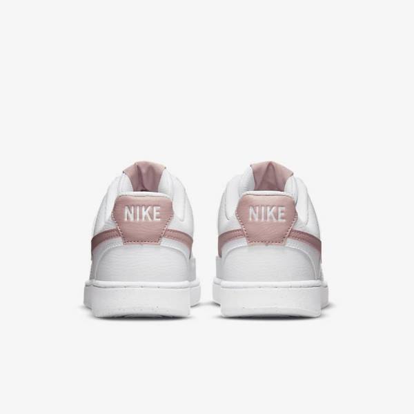 Women's Nike Court Vision Low Next Nature Sneakers White / Pink | NK981BDM