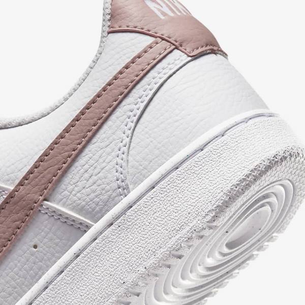 Women's Nike Court Vision Low Next Nature Sneakers White / Pink | NK981BDM