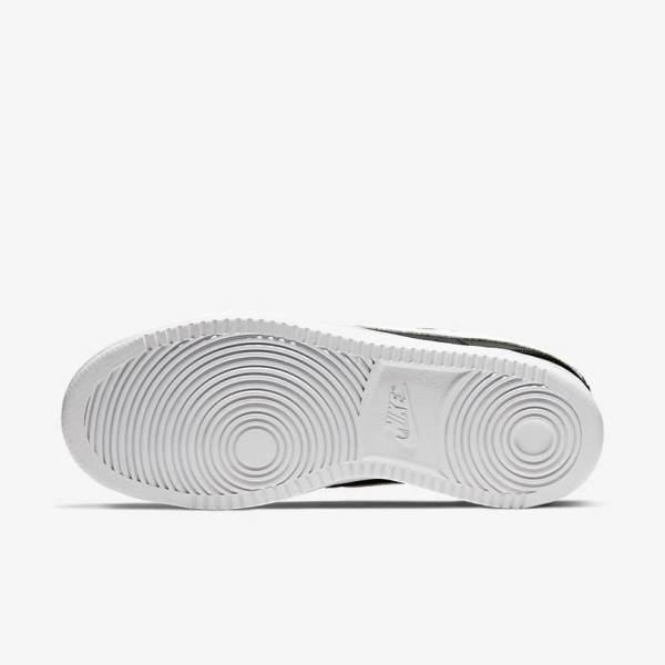 Women's Nike Court Vision Low Sneakers Black / White | NK689DGF